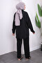 Black Buttoned Shirt and Trousers Set - 5