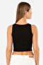 Women's Ribbed Crop Top 3404/Black - 5