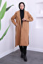 Camel Waist Belted Cashmere Coat - 2