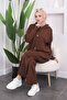 Brown Ribbed Trousers Triple Combination Set - 3