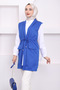 Cobalt blue Belted Vest - 4