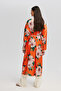 Flower-Patterned Kimono with Tassel Details - 4