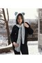 Hooded Welsoft Plush Beanie - Scarf - Fleece Neck Collar Shawl - Windproof Earflap Hat - 4