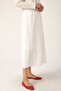 Ecru Slit Long Combed Cotton Skirt Lining - 3