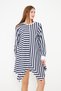 Women's Skirt Asymmetrical Striped Crew Neck Mini Length Dress - 5