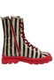 Women's Vegan Leather Multicolored Zippered Long Boots - Let's Find A Place To Get Lost Design - 5