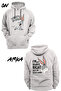 Bugs Bunny Printed, 3 Strands. Hooded Hoodie with Piping, Fleece Inside, Very Thick