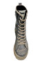 Women's Vegan Leather Gray Zippered Long Boots - London Is Calling Design - 5