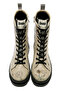 Women's Vegan Leather Beige Zippered Long Boots - There Is Always Hope Design - 2