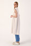Light Pink Sleeveless Basic Long Shirt Tunic - 3