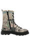 Women's Vegan Leather Beige Zippered Long Boots - Bonjour Paris Design - 5