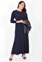 Plus Size 3153 Navy Blue Jacket Dress Double Suit - 4
