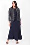 Plus Size 3153 Navy Blue Jacket Dress Double Suit