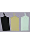 Economy Pack of 3 with a Line Pattern with a Line Strap 100% Cotton Good Quality and Fit White Black Skin - 4