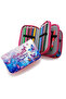 Pencil Case Butterfly Kawai Organizer Pencil Case Vegan Leather Three Compartment Pen Holder -Pink - 3