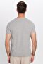 Men's Slim Fit Slim Fit Cotton Soft Texture Lycra Flexible Fabric Basic Gray Crew Neck T-Shirt - 5