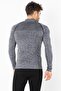 Men's Ultimate Zip Collar Long Sleeve Seamless Sports T-Shirt - 8