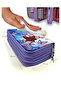 Pencil Case Butterfly Kawai Organizer Pencil Case Vegan Leather Three Compartment Pen Holder -Purple - 6