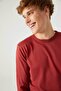 Regular Fit Pomegranate Flower Non-Pilling Crew Neck Knitwear Sweater - 3
