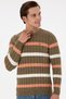 Men's Regular Fit Crew Neck Khaki Sweater 50293109-Vr027 - 3