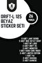 White Color Complete Sticker Set for Mondial Drift-L 125 (26 Pieces)(Compatible with All Engines) - 2