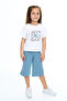 Girl's Daisy Printed Flower Printed Capri Suit - 4