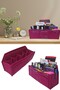 Desktop Pen Holder Organizer Fuchsia Color Office Organizer Multi-Compartment 3mm Felt