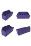 Desktop Pen Holder Organizer Purple Color Office Organizer Multi-Compartment 3mm Felt - 3