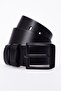 2 Pack Black Brown Men's Genuine Leather Black Buckle Men's Jeans Belt 4.5 cm Black-Brown - 6