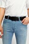 Men's 100% Genuine Buffalo Leather Black Buckle Men's Jeans Belt 4.5 cm Black - 7