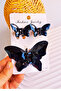 Black Shiny Butterfly Latch Mother-Daughter Buckle - 2