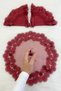Burgundy Bride Groom Handkerchief, Wedding Halay Bridesmaid Promise Engagement Henna Circumcision Bride to Be Handkerchief