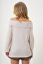 Women's Stone Madonna Collar Interlock Fabric Blouse Alc-X13117 - 6
