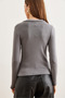 Women's Smoked V-Neck Flowy Soft Touch Blouse Blz- 19002757 - 2