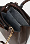 Box Bitter Brown Croco Handle Removable Strap 2 Compartment Snap Zipper Closure Hand and Shoulder Bag - 8