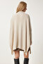 Women's Cream Oversized Side Slit Poncho Sweater YY00005 - 7