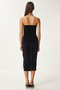 Women's Black Velvet Mini Dress Fn03407 - 6