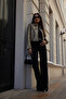 Siyah Pens Detaylı Yüksek Bel Wide Leg Jeans TWOAW23JE00345 - 7