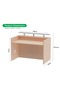 R06 Oak Office Reception Desk Without Drawers - 140cm - 3