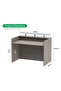 R06 Light Concrete Office Reception Desk - 140cm - 3