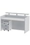 R06 White Office Reception Desk - 180cm
