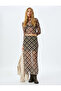 Long Sleeve Sheer Tulle Plaid Crop T-Shirt - 2