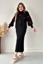 Black Heart Patterned Sweater and Dress Set