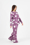 Women's Crew Neck Long Sleeve Spanish Leg Cotton Pajamas Set - 5