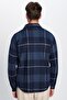Men's Relax Fit Relax Cut Lumberjack Double Pocket Button Checked Winter Shirt - 5