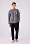 Men's Winter Pajama Set - 100% Cotton, Pocket Detail