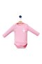 Rabbit Printed Baby Girl Snap-On Bodysuit and Booties Bottom Three-Piece Double Set - 3