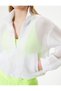 Sports Mesh Jacket with Zipper, High Collar, Long Sleeves and Pockets - 5