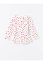 Ecru Crew Neck Long Sleeve Printed Baby Girl Pajama Set - 4