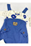 Bear Embroidered Cotton Baby Boy Jumpsuit - 3